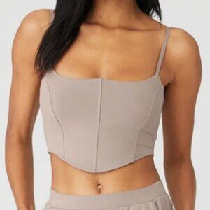 Alo Yoga Soft Sculpt Bra Tank - Color Gravel Size Small